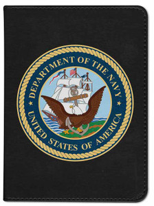 Personalized Catholic Bible with Navy Cover - Black NABRE