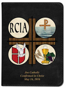 Personalized Catholic Bible with RCIA Cover - Black NABRE