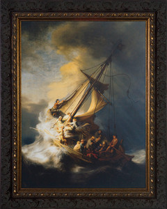 Storm on the Sea of Galilee by Rembrandt - Framed Art Storm on the Sea of Galilee by Rembrandt - Framed Art