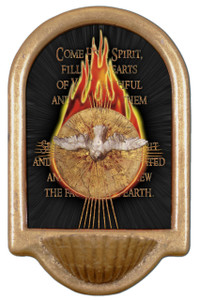 Holy Spirit with Fire Holy Water Font Holy Spirit with Fire Holy Water Font