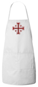 Jerusalem Cross Crusader Apron (White) Jerusalem Cross Crusader Apron (White)