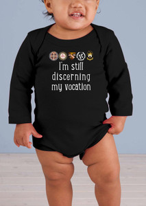 I'm Still Discerning Long-Sleeve Baby Onesie I'm Still Discerning Long-Sleeve Baby Onesie
