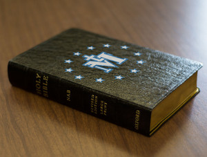 Personalized Catholic Bible with Miraculous Medal Cover - Black Genuine Leather NABRE Personalized Catholic Bible with Miraculous Medal Cover - Black Genuine Leather NABRE