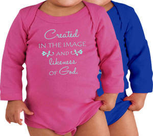 Image and Likeness of God Long-Sleeve Baby Onesie Image and Likeness of God Long-Sleeve Baby Onesie