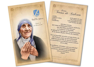SPANISH St. Teresa of Calcutta Commemorative Prayer Card SPANISH St. Teresa of Calcutta Commemorative Prayer Card