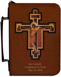 Personalized Bible Cover with Byzantine Crucifix Graphic - Tawny Personalized Bible Cover with Byzantine Crucifix Graphic - Tawny
