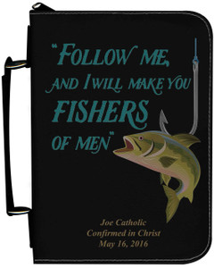 Personalized Fisherman's Bible Cover Graphic - Black Personalized Fisherman's Bible Cover Graphic - Black