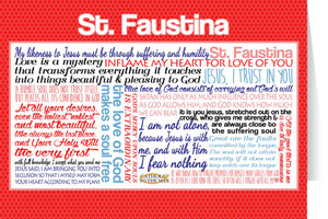 Saint Faustina Quote Card Saint Faustina Quote Card