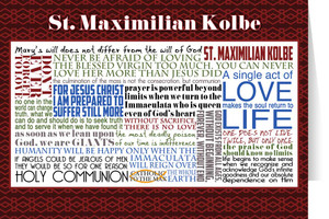 Saint Maximilian Kolbe Quote Card Saint Maximilian Kolbe Quote Card