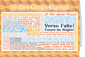 Saint Pier Giorgio Frassati Quote Card Saint Pier Giorgio Frassati Quote Card