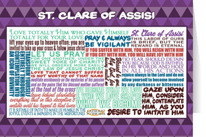 Saint Clare of Assisi Quote Card Saint Clare of Assisi Quote Card