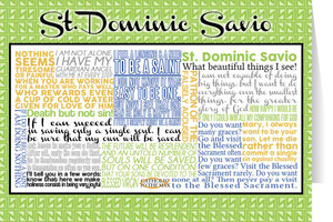 Saint Dominic Savio Quote Card Saint Dominic Savio Quote Card