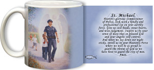 The Protector: Police Guardian Angel Mug with Prayer to St. Michael The Protector: Police Guardian Angel Mug with Prayer to St. Michael