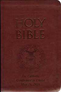 Laser Embossed Catholic Bible with Air Force Cover - Burgundy NABRE Laser Embossed Catholic Bible with Air Force Cover - Burgundy NABRE