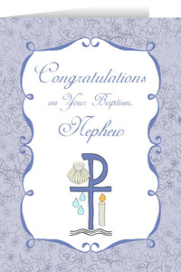 Nephew's Baptism Greeting Card