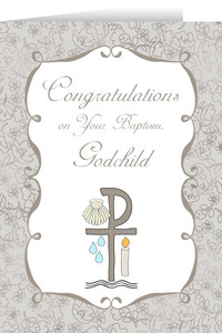 Godchild's Baptism Greeting Card Godchild's Baptism Greeting Card