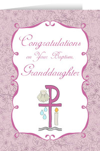 Granddaughter's Baptism Greeting Card Granddaughter's Baptism Greeting Card