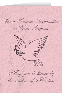 Goddaughter's Baptism Dove Greeting Card Goddaughter's Baptism Dove Greeting Card
