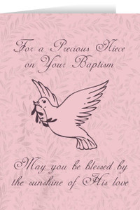 Niece's Baptism Dove Greeting Card Niece's Baptism Dove Greeting Card