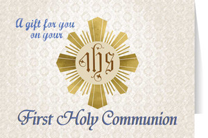 Eucharist First Communion Greeting Card Eucharist First Communion Greeting Card
