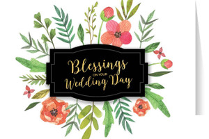 Blessings on Your Wedding Day Greeting Card Blessings on Your Wedding Day Greeting Card