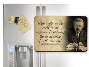G.K. Chesterton Self-Criticism Quote Magnet G.K. Chesterton Self-Criticism Quote Magnet
