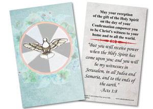 Watercolor Dove Confirmation Holy Card Watercolor Dove Confirmation Holy Card