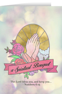 Stained Glass Spiritual Bouquet Greeting Card Stained Glass Spiritual Bouquet Greeting Card