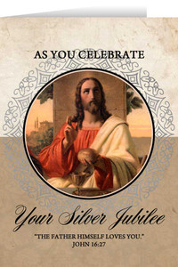 Last Supper Silver Jubilee Greeting Card Last Supper Silver Jubilee Greeting Card