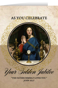 Madonna of the Host Golden Jubilee Greeting Card Madonna of the Host Golden Jubilee Greeting Card