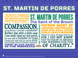 Saint Martin de Porres Quote Poster Saint Martin de Porres Quote Poster