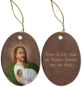 Saint Jude Porcelain Ornament