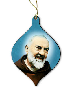 Saint Padre Pio Wood Ornament Saint Padre Pio Wood Ornament