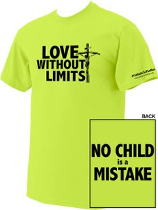 Love Without Limits Neon Yellow T-Shirt Love Without Limits Neon Yellow T-Shirt