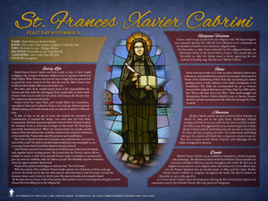 St. Frances Xavier Cabrini Explained Poster St. Frances Xavier Cabrini Explained Poster