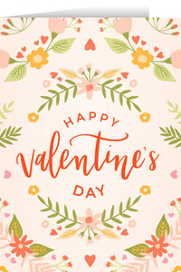 Happy Valentine's Day White Valentine's Day Greeting Card Happy Valentine's Day White Valentine's Day Greeting Card