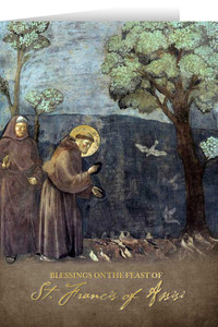 St. Francis with Birds Greeting Card St. Francis with Birds Greeting Card