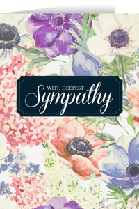 With Deepest Sympathy (Flowers) Greeting Card With Deepest Sympathy (Flowers) Greeting Card