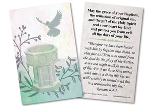 Blessings on Your Baptism Holy Card