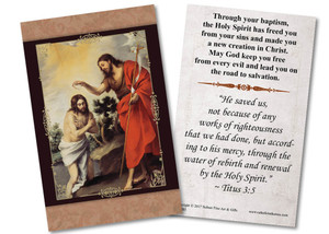 Baptism in the Jordan Baptism Holy Card Baptism in the Jordan Baptism Holy Card