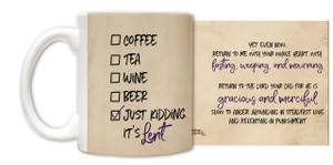 Lent Fasting and Abstinence Mug Lent Fasting and Abstinence Mug