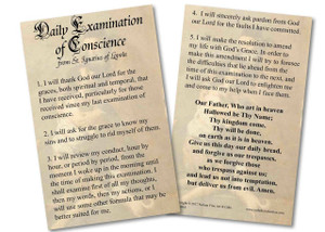 Examination of Conscience Holy Card Examination of Conscience Holy Card