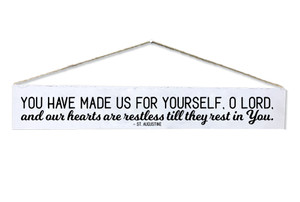 "Restless" St. Augustine Quote Plaque "Restless" St. Augustine Quote Plaque