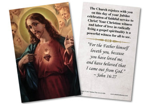 Sacred Heart Jubilee Holy Card Sacred Heart Jubilee Holy Card