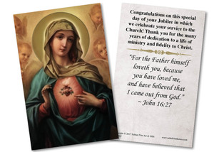 Immaculate Heart Jubilee Holy Card Immaculate Heart Jubilee Holy Card