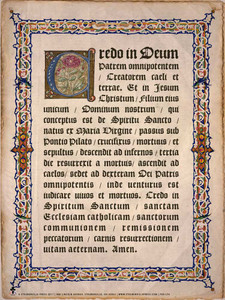 Latin Apostles Creed Poster Latin Apostles Creed Poster