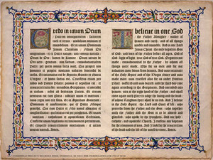 Latin-English Nicene Creed Poster Latin-English Nicene Creed Poster