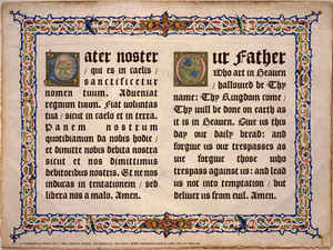 Latin-English Our Father Poster Latin-English Our Father Poster