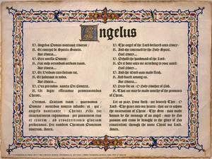 Latin-English Angelus Poster Latin-English Angelus Poster