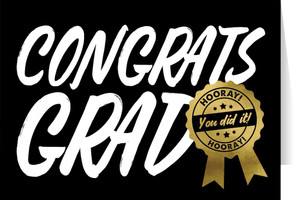 "Congrats Grad" Graduation Greeting Card "Congrats Grad" Graduation Greeting Card